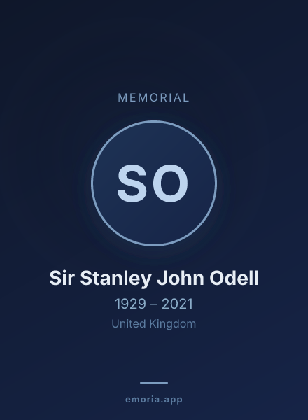 Memorial portrait of Sir Stanley John Odell