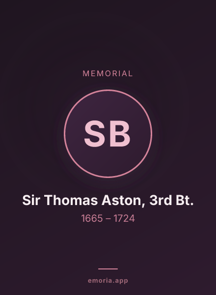 Memorial portrait of Sir Thomas Aston, 3rd Bt.