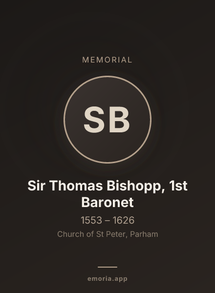 Memorial portrait of Sir Thomas Bishopp, 1st Baronet