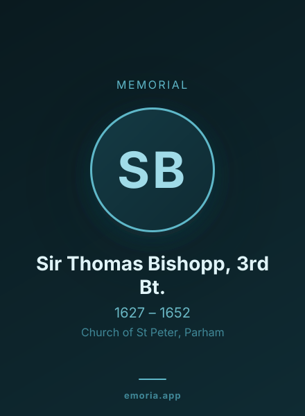 Memorial portrait of Sir Thomas Bishopp, 3rd Bt.
