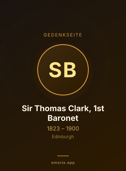 Gedenkportrait von Sir Thomas Clark, 1st Baronet