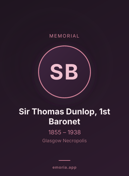 Memorial portrait of Sir Thomas Dunlop, 1st Baronet