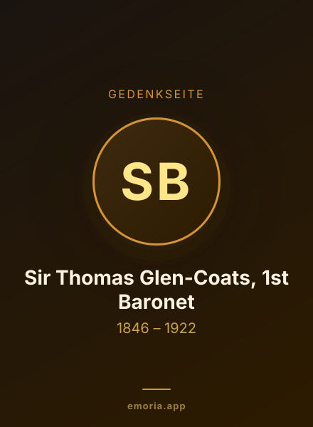Gedenkportrait von Sir Thomas Glen-Coats, 1st Baronet