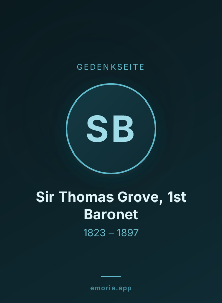 Gedenkportrait von Sir Thomas Grove, 1st Baronet