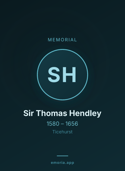 Memorial portrait of Sir Thomas Hendley