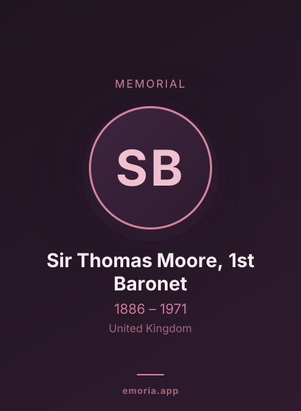 Memorial portrait of Sir Thomas Moore, 1st Baronet