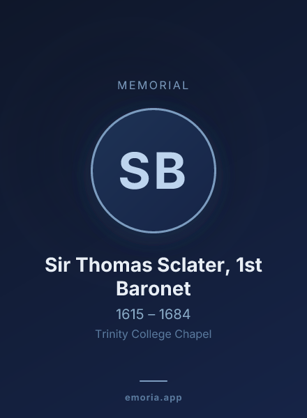 Memorial portrait of Sir Thomas Sclater, 1st Baronet