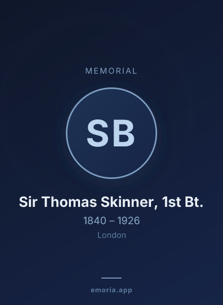 Memorial portrait of Sir Thomas Skinner, 1st Bt.