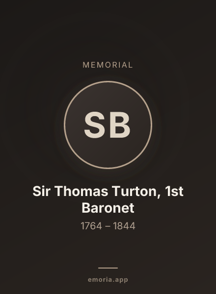 Memorial portrait of Sir Thomas Turton, 1st Baronet