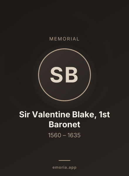 Memorial portrait of Sir Valentine Blake, 1st Baronet