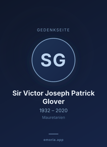 Gedenkportrait von Sir Victor Joseph Patrick Glover
