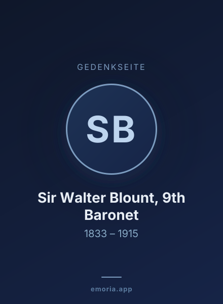 Gedenkportrait von Sir Walter Blount, 9th Baronet