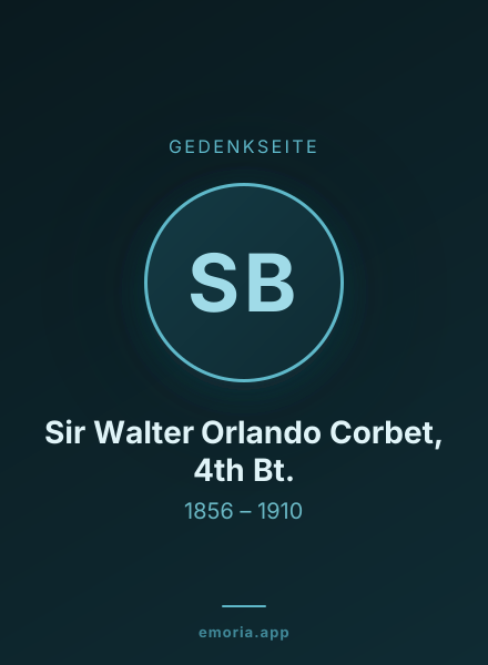 Gedenkportrait von Sir Walter Orlando Corbet, 4th Bt.