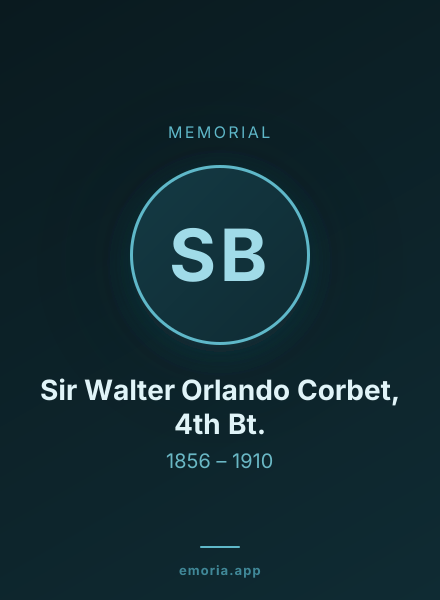 Memorial portrait of Sir Walter Orlando Corbet, 4th Bt.