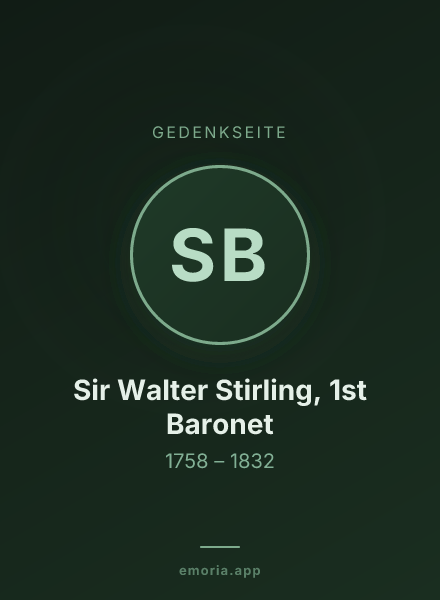 Gedenkportrait von Sir Walter Stirling, 1st Baronet