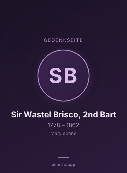 Gedenkportrait von Sir Wastel Brisco, 2nd Bart