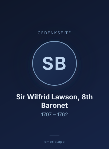 Gedenkportrait von Sir Wilfrid Lawson, 8th Baronet