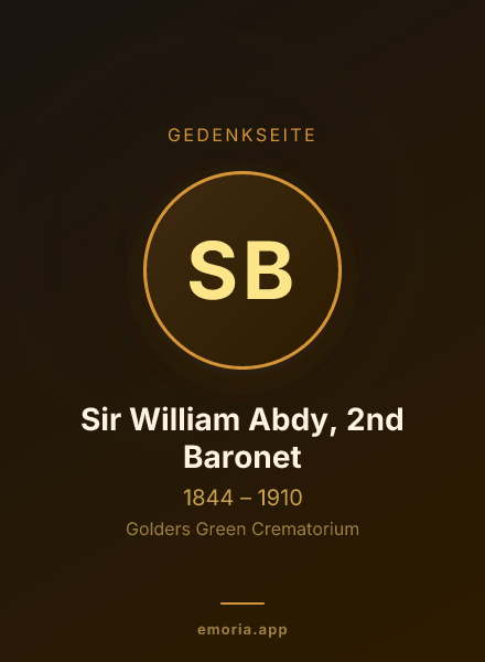 Gedenkportrait von Sir William Abdy, 2nd Baronet