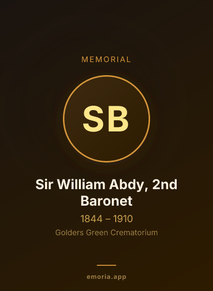 Memorial portrait of Sir William Abdy, 2nd Baronet