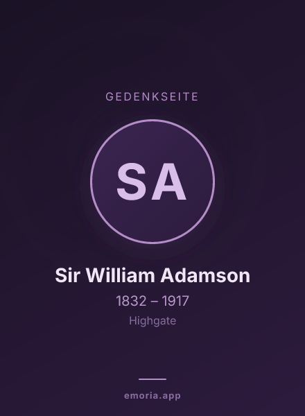 Gedenkportrait von Sir William Adamson