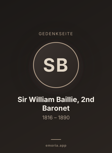 Gedenkportrait von Sir William Baillie, 2nd Baronet
