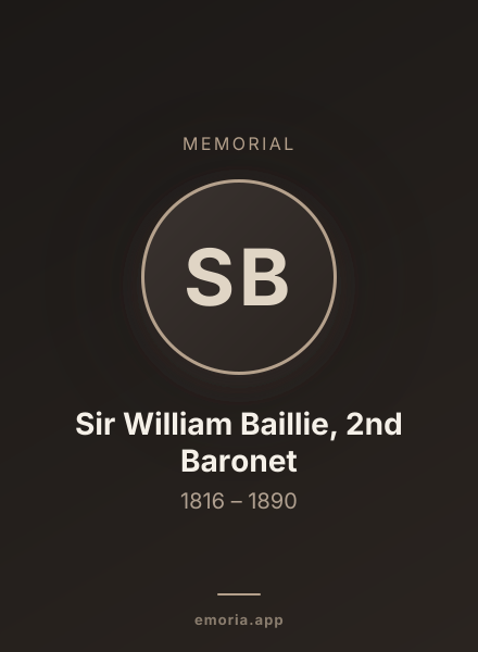 Memorial portrait of Sir William Baillie, 2nd Baronet