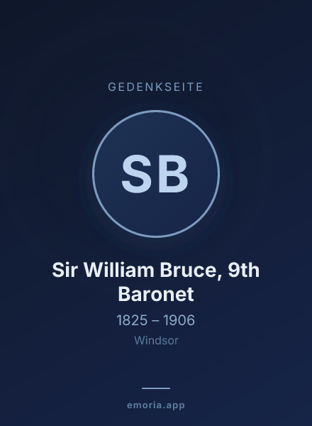 Gedenkportrait von Sir William Bruce, 9th Baronet