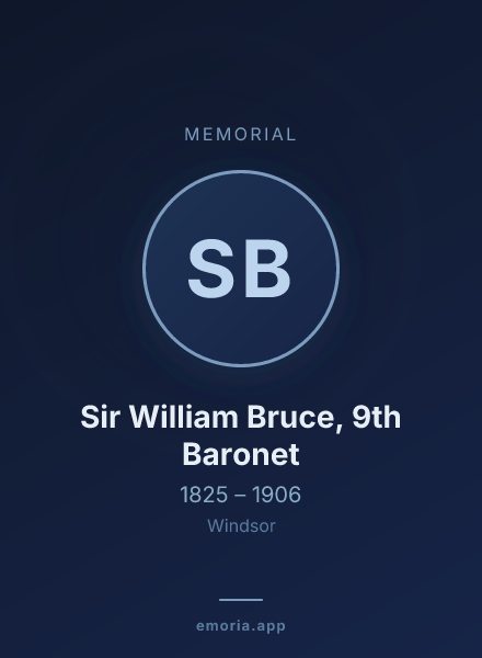 Memorial portrait of Sir William Bruce, 9th Baronet