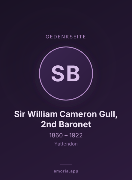 Gedenkportrait von Sir William Cameron Gull, 2nd Baronet