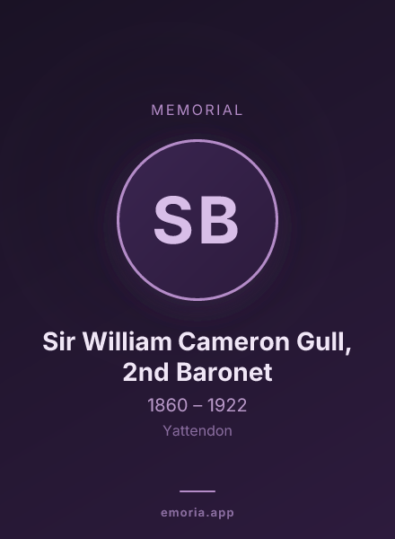 Memorial portrait of Sir William Cameron Gull, 2nd Baronet