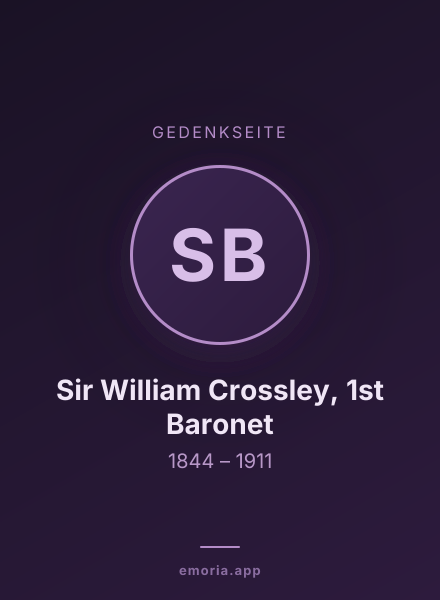 Gedenkportrait von Sir William Crossley, 1st Baronet