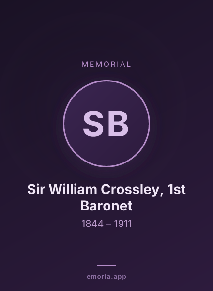 Memorial portrait of Sir William Crossley, 1st Baronet