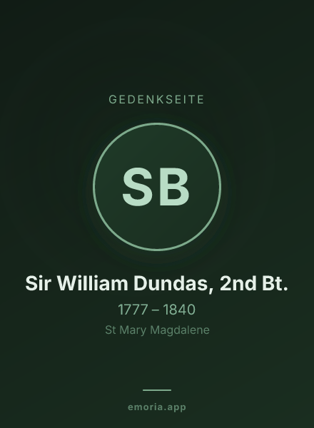 Gedenkportrait von Sir William Dundas, 2nd Bt.