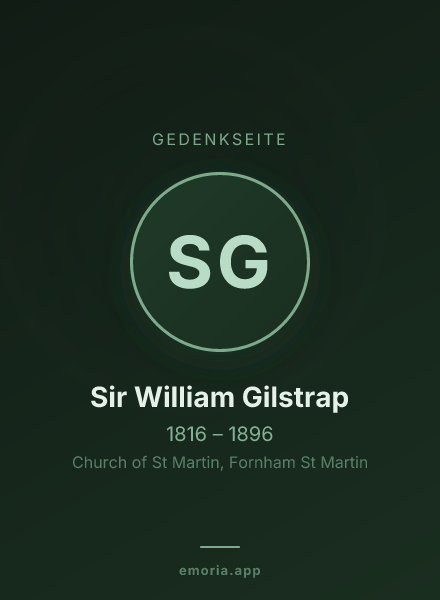 Gedenkportrait von Sir William Gilstrap