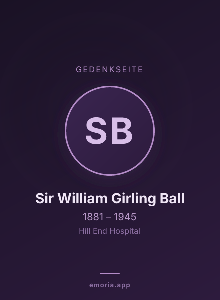 Gedenkportrait von Sir William Girling Ball
