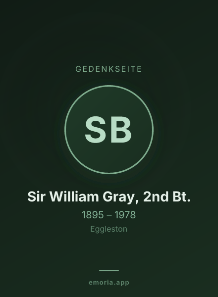 Gedenkportrait von Sir William Gray, 2nd Bt.