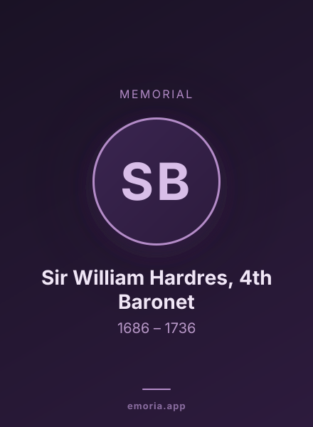 Memorial portrait of Sir William Hardres, 4th Baronet