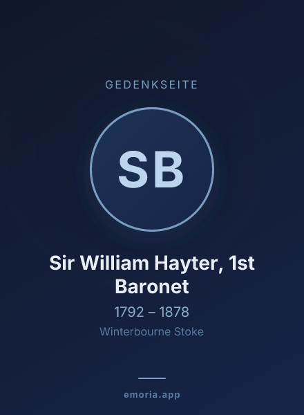 Gedenkportrait von Sir William Hayter, 1st Baronet