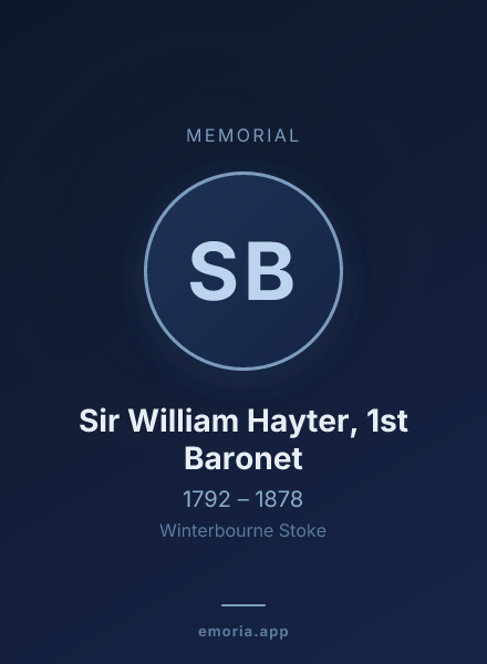 Memorial portrait of Sir William Hayter, 1st Baronet
