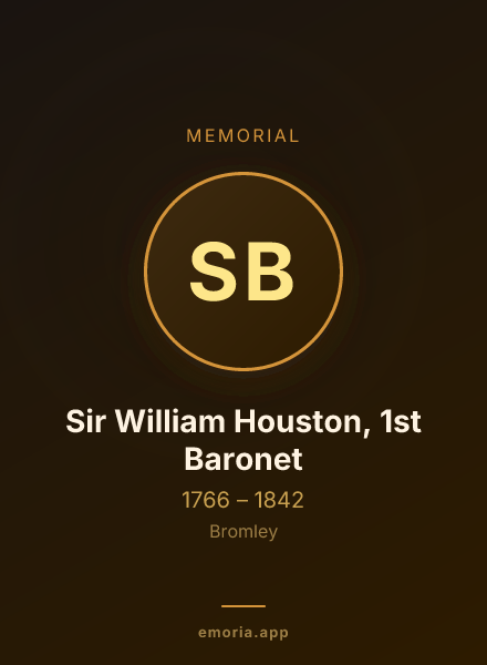 Memorial portrait of Sir William Houston, 1st Baronet