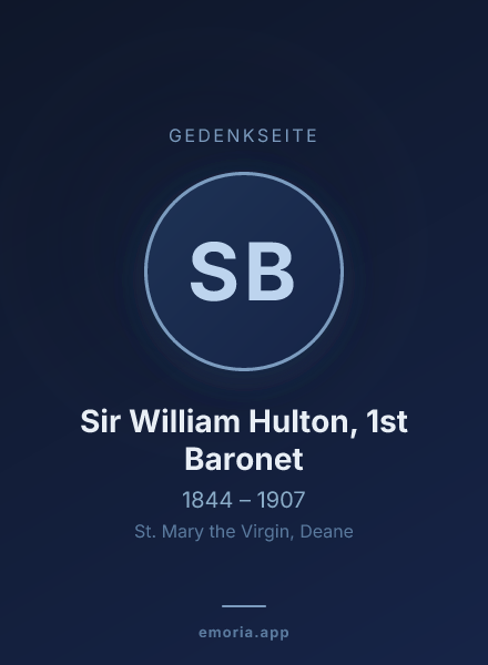 Gedenkportrait von Sir William Hulton, 1st Baronet
