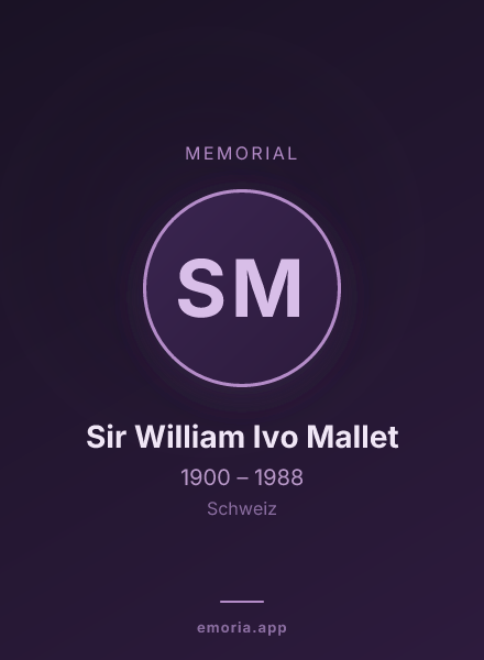 Memorial portrait of Sir William Ivo Mallet