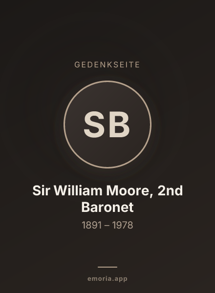 Gedenkportrait von Sir William Moore, 2nd Baronet