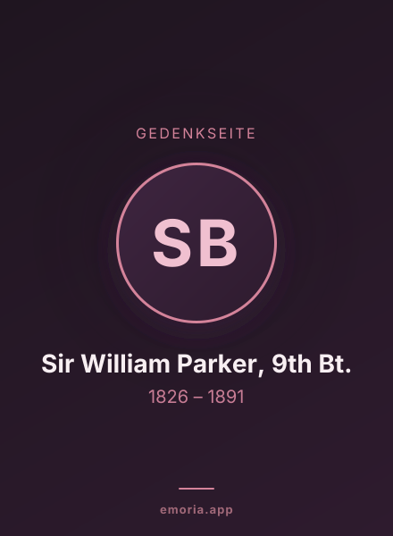 Gedenkportrait von Sir William Parker, 9th Bt.