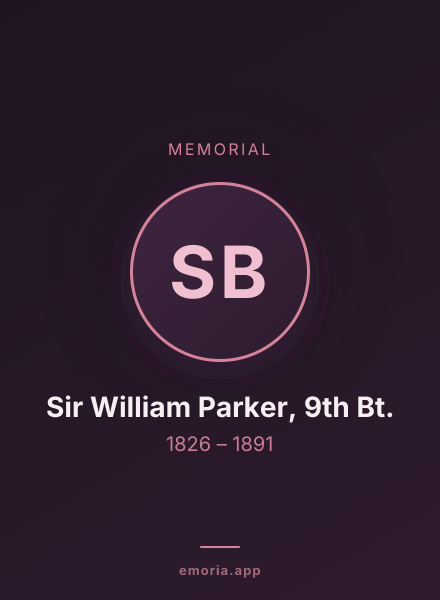 Memorial portrait of Sir William Parker, 9th Bt.