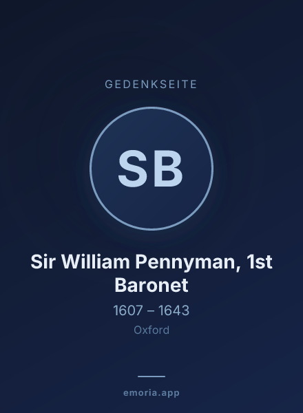 Gedenkportrait von Sir William Pennyman, 1st Baronet