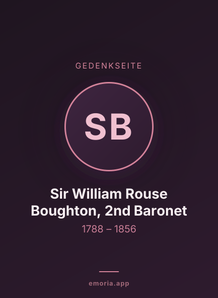 Gedenkportrait von Sir William Rouse Boughton, 2nd Baronet