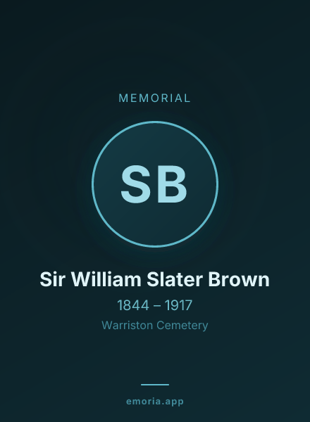 Memorial portrait of Sir William Slater Brown