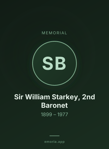 Memorial portrait of Sir William Starkey, 2nd Baronet