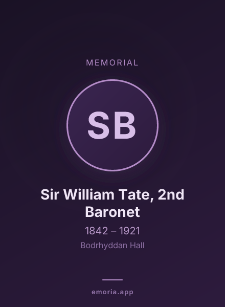 Memorial portrait of Sir William Tate, 2nd Baronet
